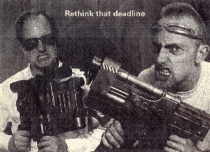 Paul Reid (Left) and Johnny Wood (Right) were angered when asked about 'Deadlines' for Atlantis!